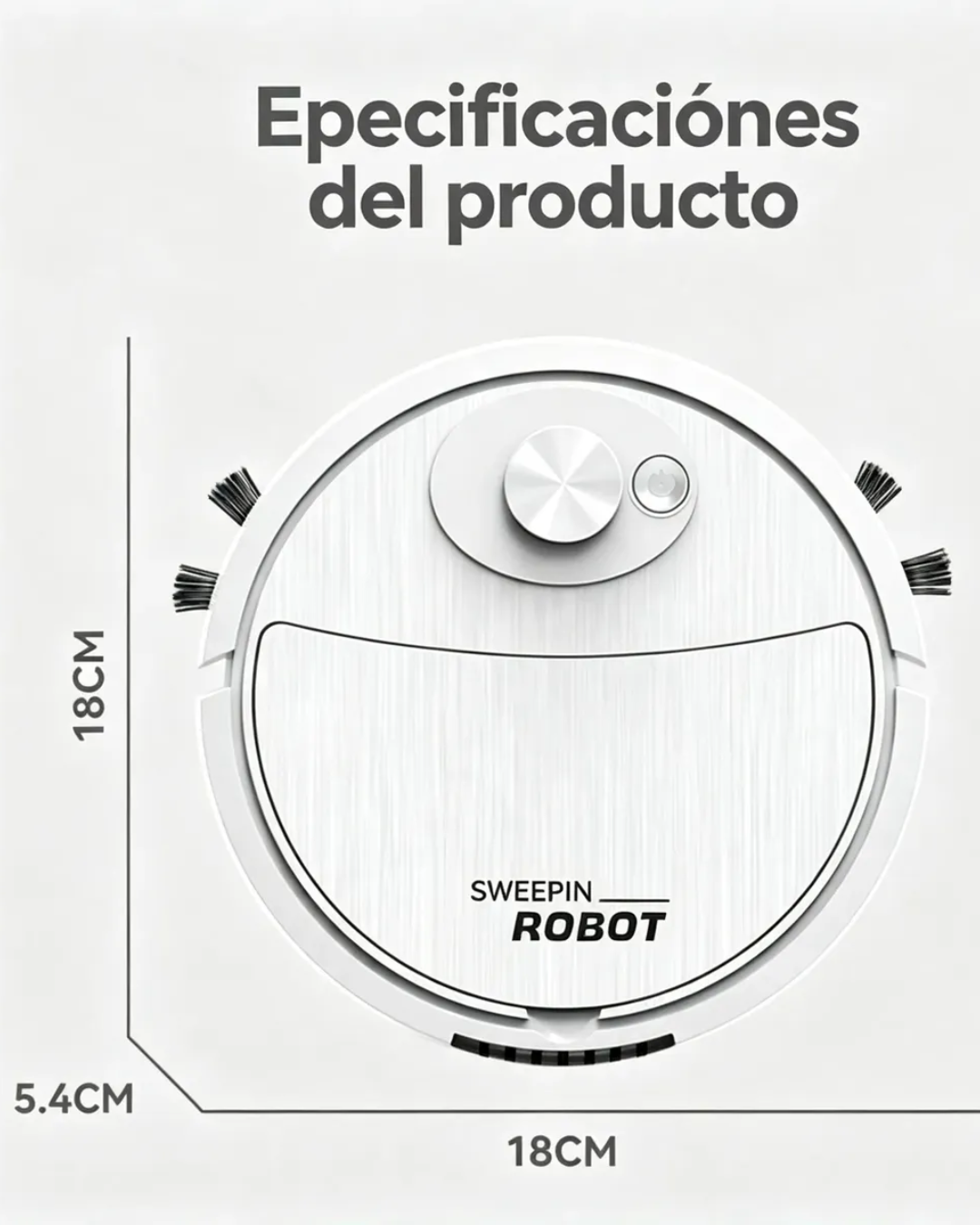 ASPIRADORA ROBOT 3 EN 1 LIMPIEZA HOGAR