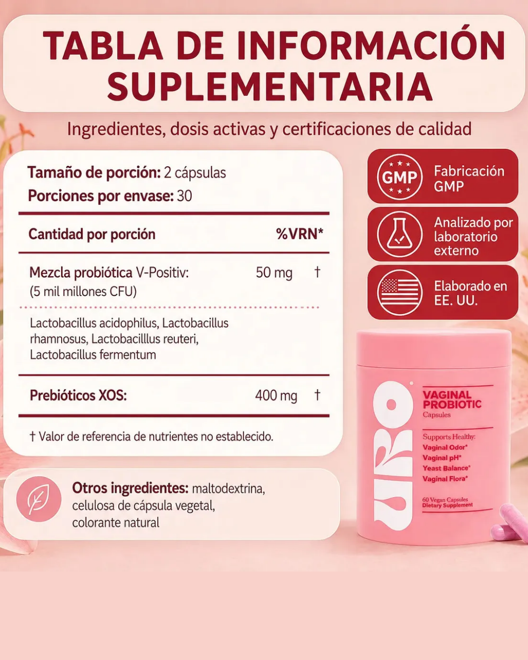 Probioticos Vaginales Femenino Uro